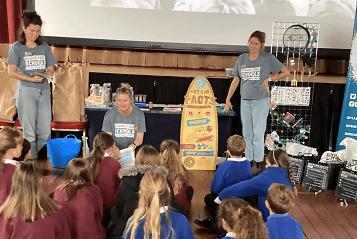 Town hall turns green