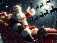 Everywhere you can see Father Christmas on his Launceston town tour