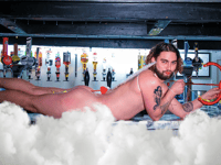 Pub strips off for Cancer Research
