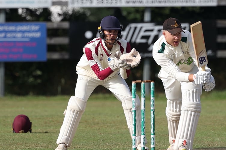 Fred Wilkinson batting against Wadebridge last summer, the club he'll play for in 2024.