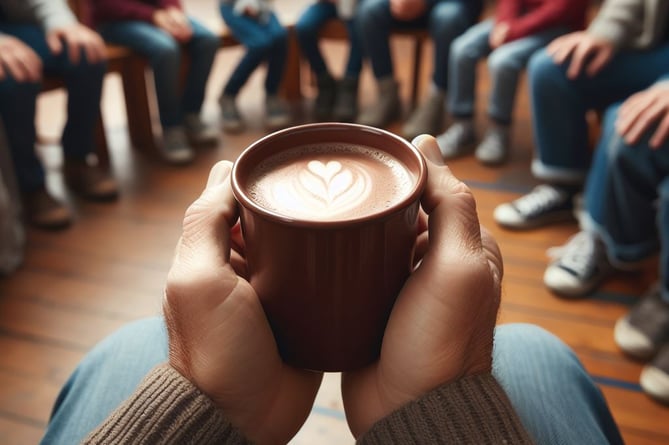 Hands  holding a hot chocolate - Bing AI