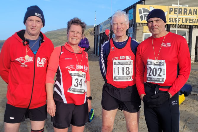 Bude RATs’ representatives. From left: Jeremy Brown, Suzanne Brown, Stephen Hutchinson and Paul Skipp.