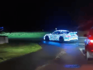 Porsche covered in sparkling Christmas lights spotted in Callington 