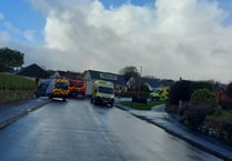 Emergency services attend after car crashes into garden in Bodmin
