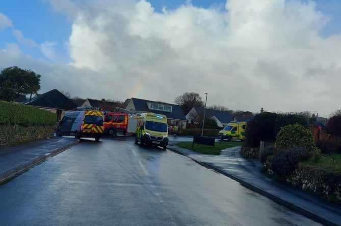 Emergency services at crash in Bodmin