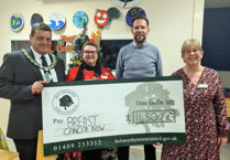 Former Holsworthy mayor presents cheques to chosen charities