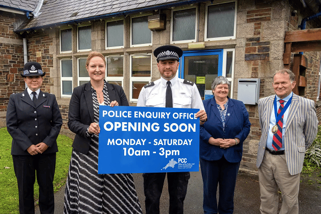 Police and Crime Commissioner Alison Hernandez has reopened the front desk at Okehampton Police Station