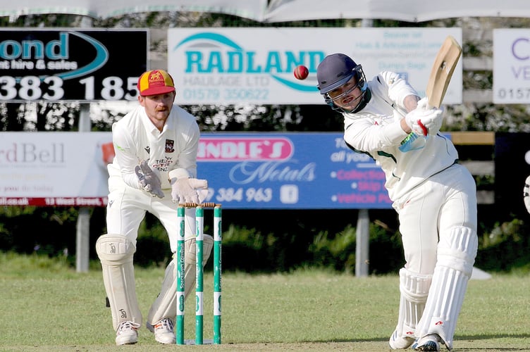 Kian Burns batting for Callington against Penzance back in 2021.