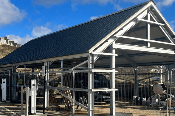 Bude Pilot Gig Club’s new boathouse under construction