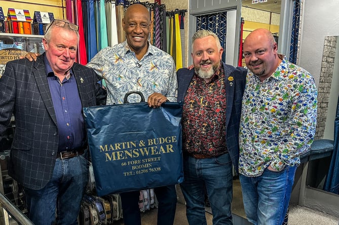 The Chase star Shaun Wallace pictured with Geoff Kestell, Lee Keat and Shane Solomon