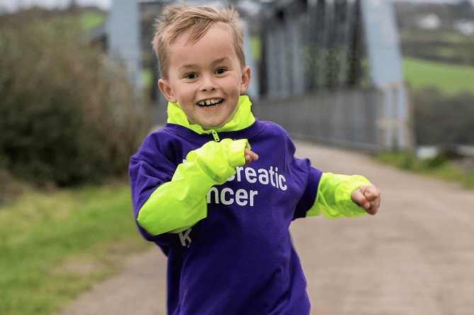 Oliver Connon who has been running all January to raise money for Pancreatic Cancer UK