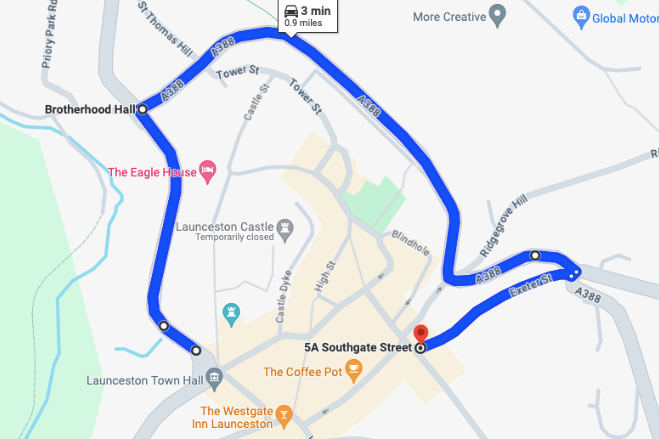 Launceston town centre closure diversion route