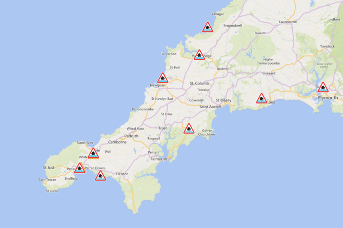 Environment Agency flood map Feb 12 