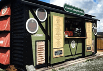 Former express train transformed into open air cafe 