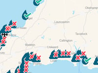 Pollution alerts issued for 12 Cornish beaches 