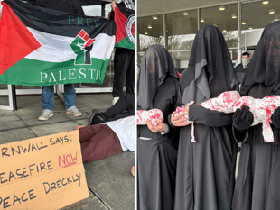 Leader says it is not for council to ‘get involved’ following protest