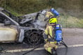 Car destroyed after fire 