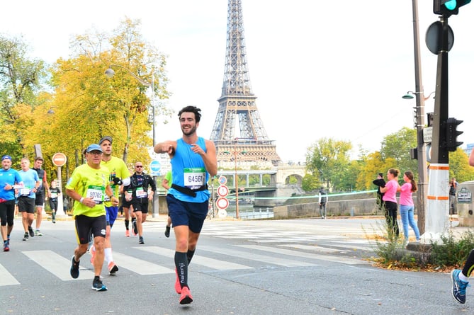 Elliot taking part in a previous marathon in Paris