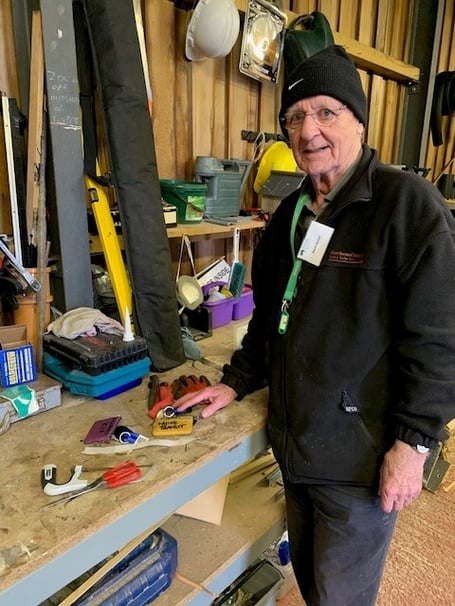 Dave Senior loves his work so much he even rolls up his sleeves to help at Little Harbour Hospice when he is on holiday in Cornwall