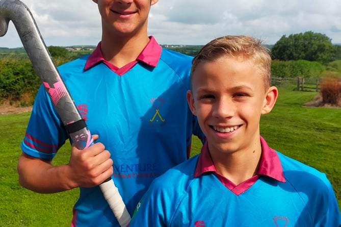 Teenage brothers Charles (left) and Henry Walker scored three of Bude's four goals on Saturday.