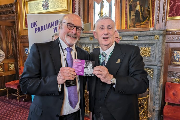 Paul pictured with Speaker Sir Lindsey Hoyle at the Houses of Parliament