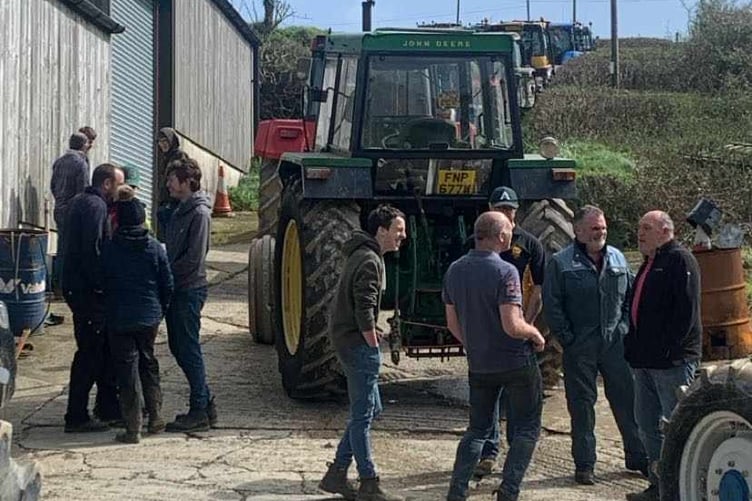 Local people were pleased to see the tractors on their journey