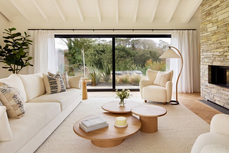 The lounge in their new home