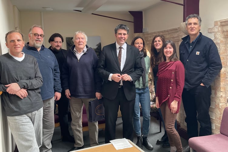 Conservative MP for North Cornwall Scott Mann met with members of the Bude Community Jury to hear more about their recent progress