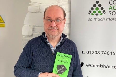 Paul Miller, an experienced business adviser and accountant based in Bodmin, with his new book