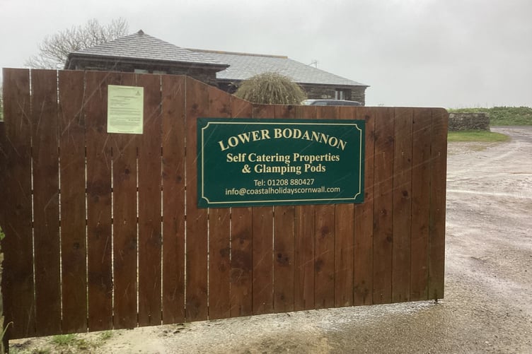 The site notice at Lower Bodannon (Picture: Cornwall Council)