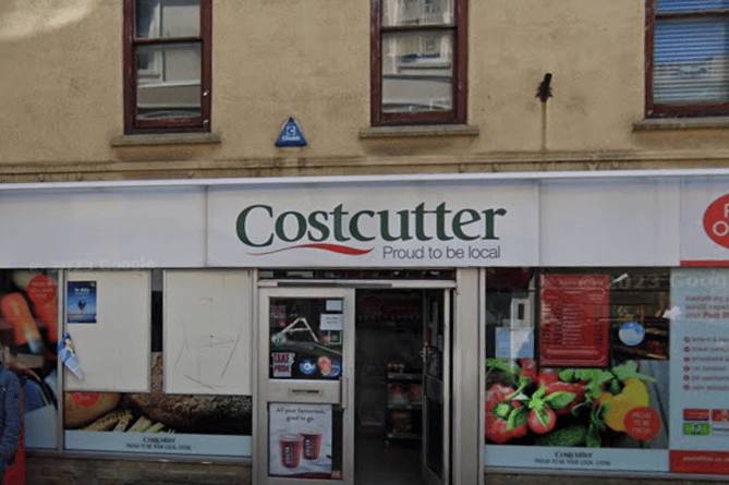 The shopfront of the Bodmin Costcutters where the machine would be located