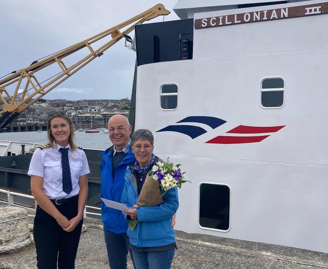 Scillonian welcomes group’s five millionth ferry passenger