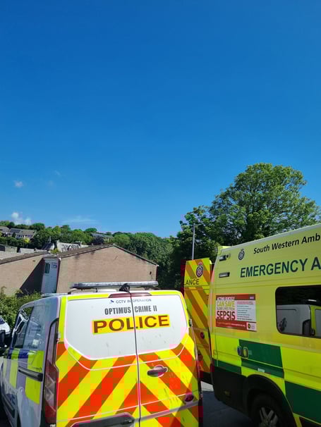 The scene from the incident in Bodmin