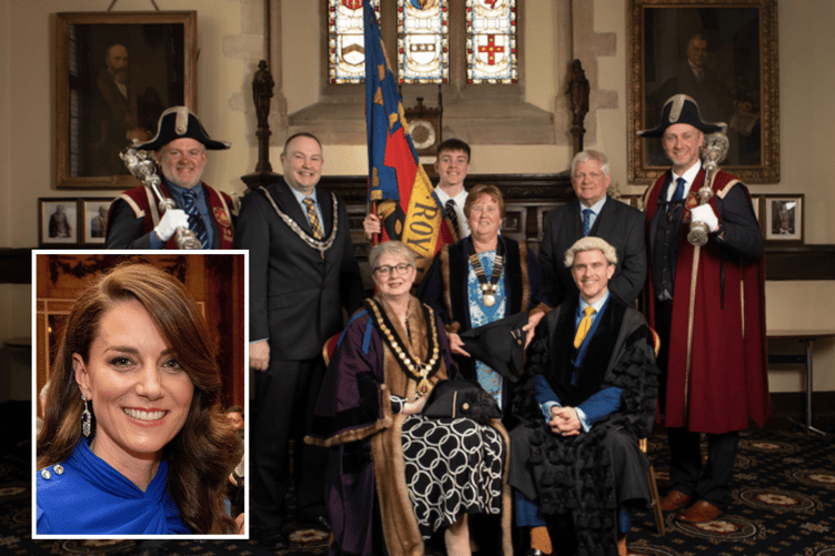 Mayor of Launceston crop with Princess of Wales