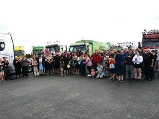 South West Truckers convoy through Bude to celebrate inspiring locals