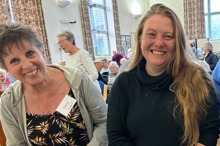 Member Tania Gibbs and soap maker Sarah Harper