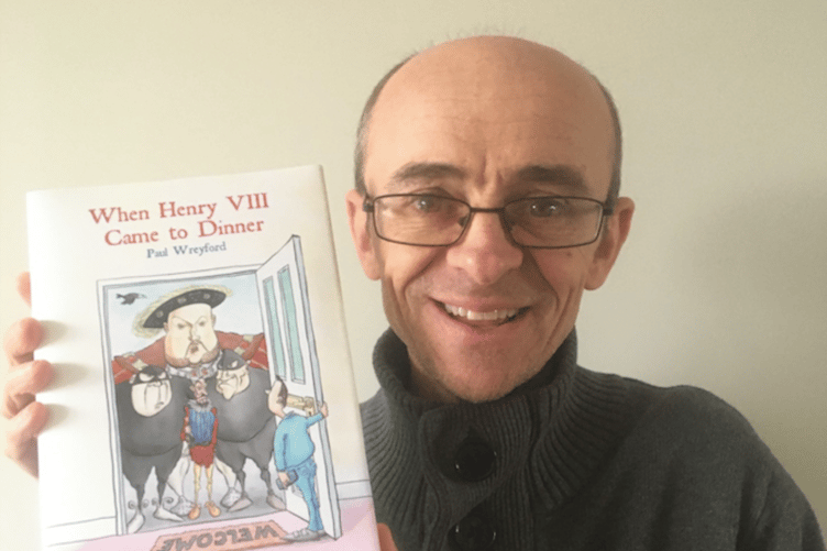 Paul Wreyford with his new book When Henry VIII Came to Dinner