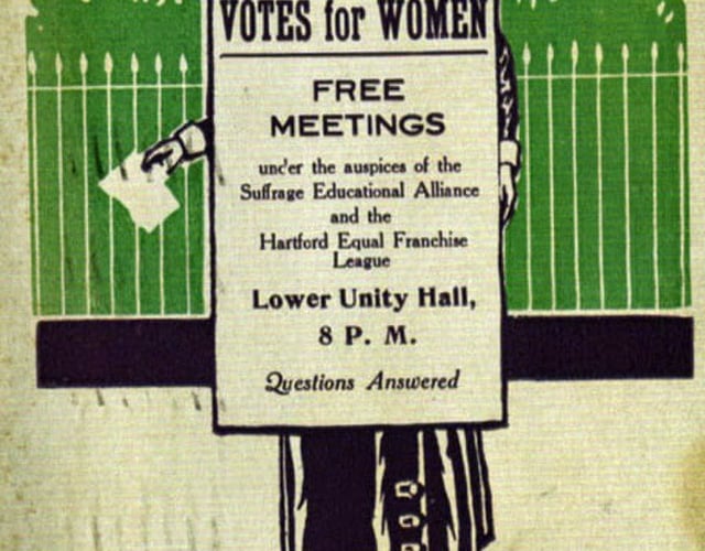 Flyer by Suffrage Educational Alliance and_ the Hartford Equal Franchise League