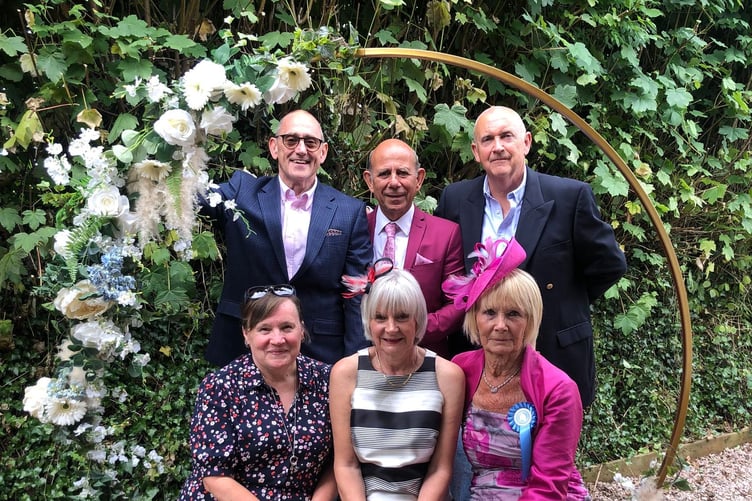 There was a gold floral hoop for photograph opportunities