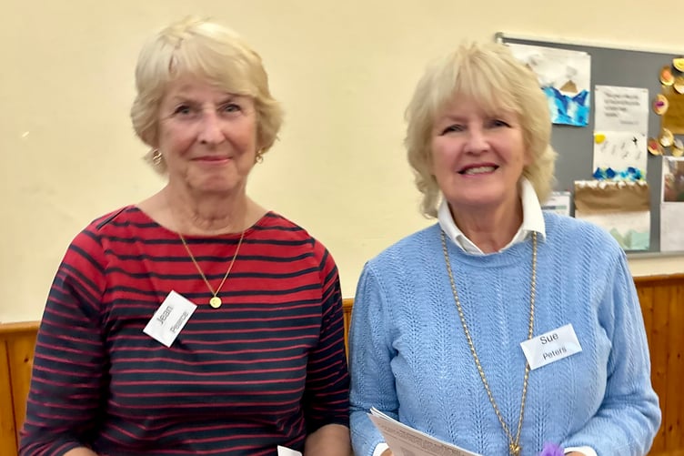 New members Jean Pearce and Sue Peters