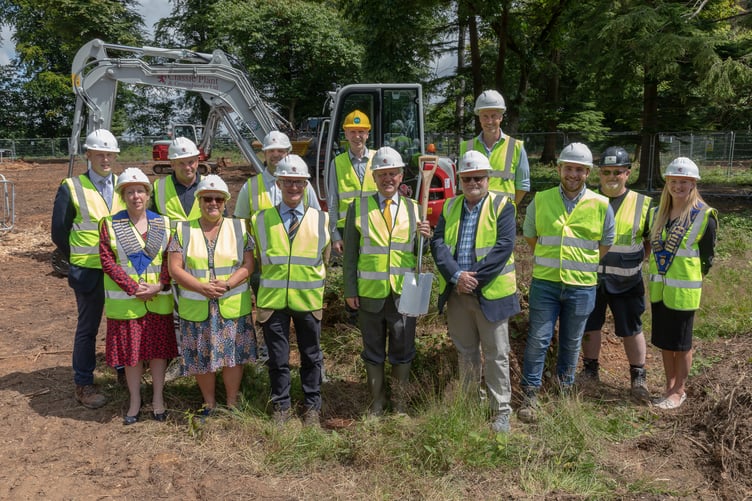 Back row; George Hussey, Neil Baker and Steve Joy (Classic Builders), Patrick Deigan (ADG Architects), Rob Cameron (Macegreen Consulting), Steve Hole (Classic Builders), Ayesha Slader (president Cornwall NAFD). Front row; Karen Hussey (president Devon NAFD) Carol Soencer, Steve Sheridan (director TVC) Chris Johns (director TVC) Barry Spencer, Ryan Borkowski (Macegreen Consulting)