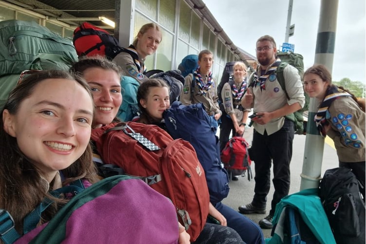 Cornish Patrol "Piskies" waiting for their train to the airport