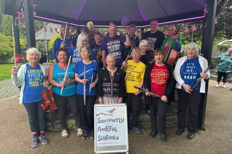 The other SAS (The Seriously AwEful Symphonia - Community Orchestra) performed at Camelford Bandstand