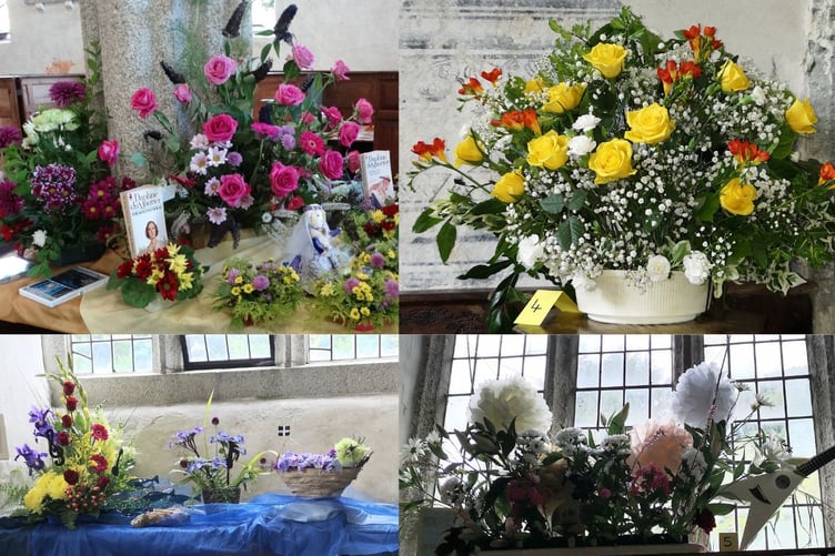 Some of the lovely and colourful displays in this year's St Swithin’s Church Flower Festival