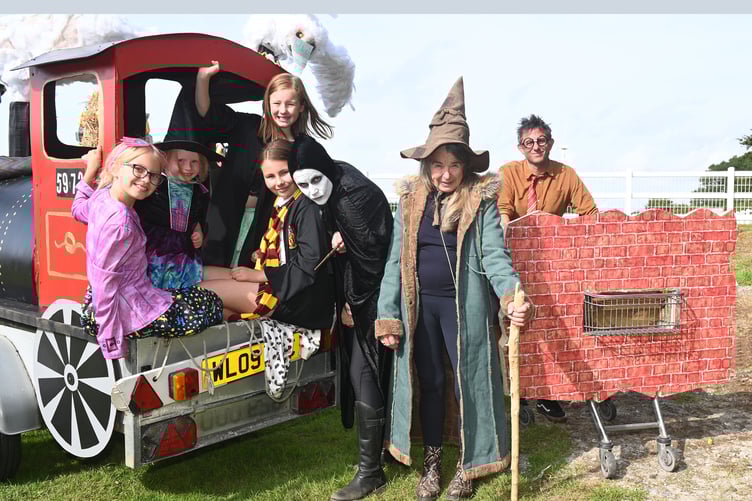 The Mcgrath Family with "Hogwarts Express"