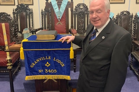 Garden party host, past Master of Bude's Granville lodge John Weller