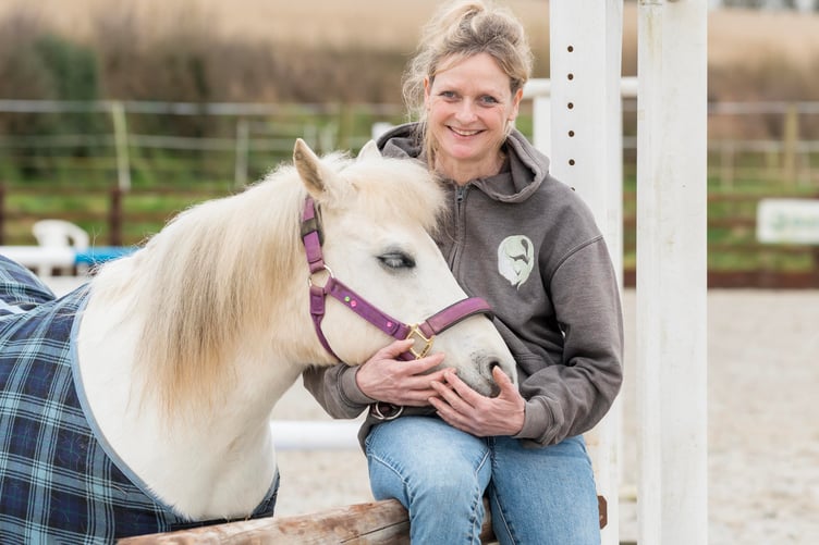 Lisa Deacon, Equine Connect, Bodmin with Rosie the pony.