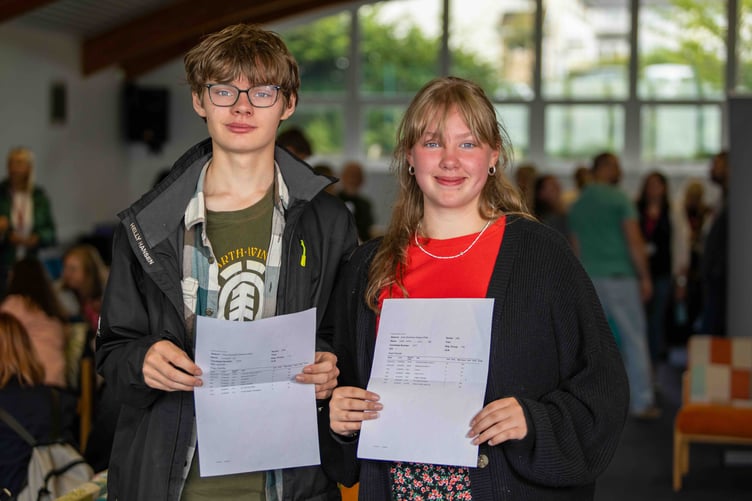 Jonny and Tilly with their results
