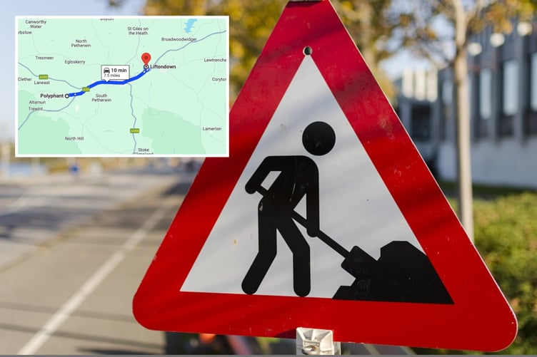 Launceston A30 Westbound closure