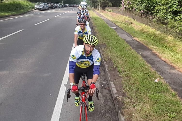 Gareth and the Launceston Velo team raised more than £22,000 for Sarcoma UK in 2018